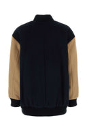 Weekend Black Wool Adorni Bomber Jacket