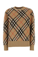 Suéter de mezcla de lana elástica de Burberry