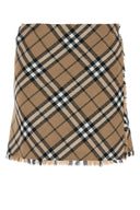 Mini falda de mezcla de poliéster burberry