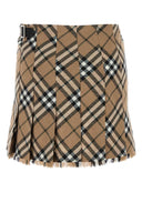 Mini falda de mezcla de poliéster burberry