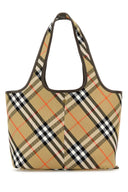 Burberry Borded Canvas Small Check Shopping Bag
