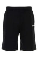 Pantalones cortos de bermudas de algodón negro de Burberry