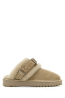 Zapatillas gorditas de gamuza burberry beige