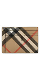 Soporte de la tarjeta de lona impresa en Burberry