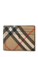 Soporte de la tarjeta de lona impresa en Burberry