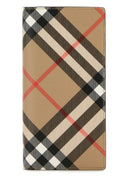 Billetera de lona impresa en burberry