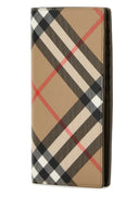 Billetera de lona impresa en burberry