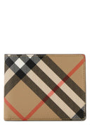 Billetera de lona e impresa en burberry