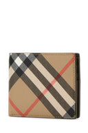 Billetera de lona e impresa en burberry