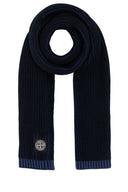 Stone Island Midnight Blue Wool Scarf