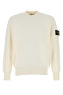 Stone Island Ivory Cotton Blend Sweater