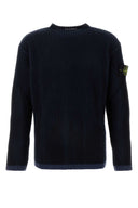 Stone Island Navy Blue Wool Sweater