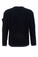 Stone Island Navy Blue Wool Sweater