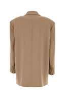 Max Mara Khaki Stretch Wool Blazer