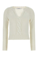 Suéter de cajas de cachemira blanca max Mara