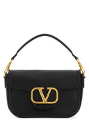 Valentino Garavani Black Leather Alltime Shoulder Bag