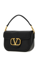 Valentino Garavani Black Leather Alltime Shoulder Bag
