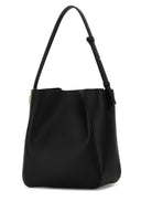 Valentino Garavani Black Leder V Logo Eimerbeutel