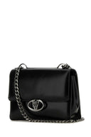 Valentino garavani en cuir noir petit V Logo Sac à bandoulière