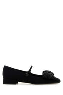 Ballerines de tissu noir de Valentino garavani