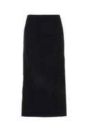 Valentino Garavani Black Wool Skirt