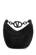 Valentino Garavani Embellished Leather Hobo V Logo Moon Handbag