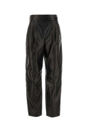 Pantalone in pelle nera Giorgio Armani