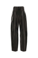 Pantalone in pelle nera Giorgio Armani