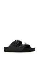 Birkenstock Black Leather Arizona Bs Slippers