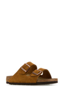 Birkenstock Ochre Suede Arizona Slippers