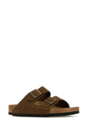 Birkenstock Brown Suede Arizona Slippers