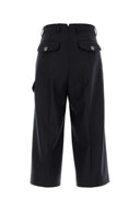 Ami Midnight Blue Wool Bermuda Shorts