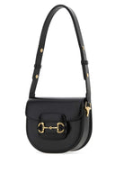 Gucci Mini Gucci Horsebit 1955 Umhängetasche aus schwarzem Leder