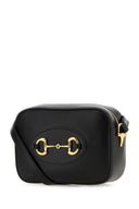 Gucci Black Leather Gucci Horsebit 1955 Crossbody Bag