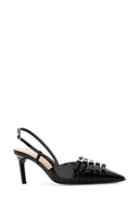 Schwarze Gucci-Lederpumps