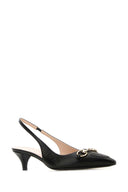 Schwarze Gucci-Lederpumps