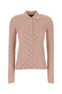 Gucci Antiqued Pink Wool Polo Shirt