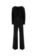 Mono de lana de estiramiento negro de Gucci