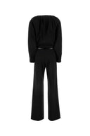 Mono de lana de estiramiento negro de Gucci