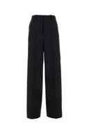 Pantalón de pierna de lana de carbón Gucci