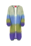Rose Carmine Multicolor Mohair Blend Cardigan