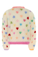 Rose Carmine Embroidered Mohair Blend Sweater