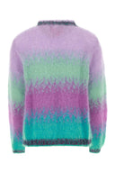Rose Carmine Multicolor Mohair Blend Sweater