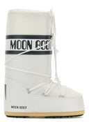 Stivali da nylon bianco boot moon e icone in pelle sintetica