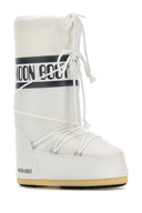 Stivali da nylon bianco boot moon e icone in pelle sintetica