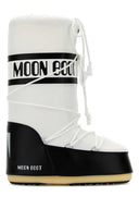 Moon Boot Two Tone Nylon And Synthetic Leather Icon Boots