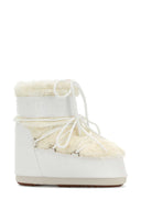 Moon Boot White Eco Fur And Synthetic Leather Icon Low Ankle Boots