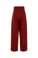 Stella McCartney Tiziano in lana rossa Ruby Gamba larga