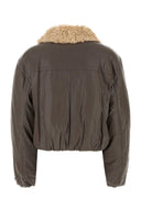 Stand Studio Brown Synthetic Leather Fran Padded Jacket