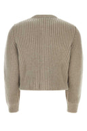 Bottega Veneta Dove Grey Wool Blend Cardigan